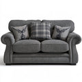 Nowoczesna sofa tapicerowana, tapicerowany tkaniną, kolor: szary