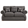 Nowoczesna sofa tapicerowana, tapicerowany tkaniną, kolor: szary